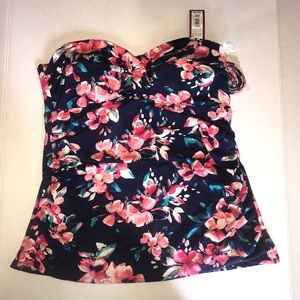 Floral print bathing suit top